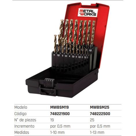Kit de Brocas helicoidales rectificadas Speedmaster® MWBSM19
