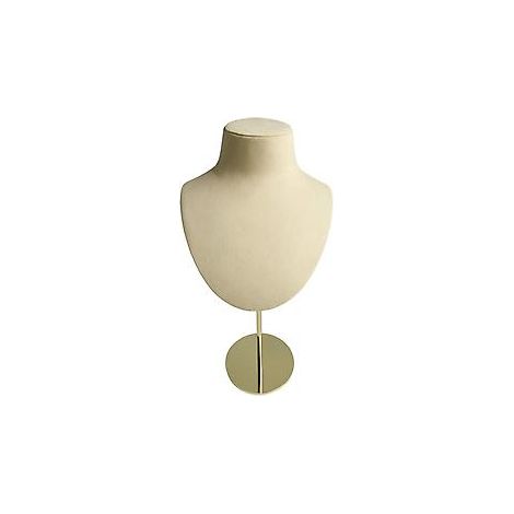 Présentoir à bijoux élégant en forme de mannequin, étagère de présentation pour colliers et pendentifs, beige M (M Beige) (1/5)