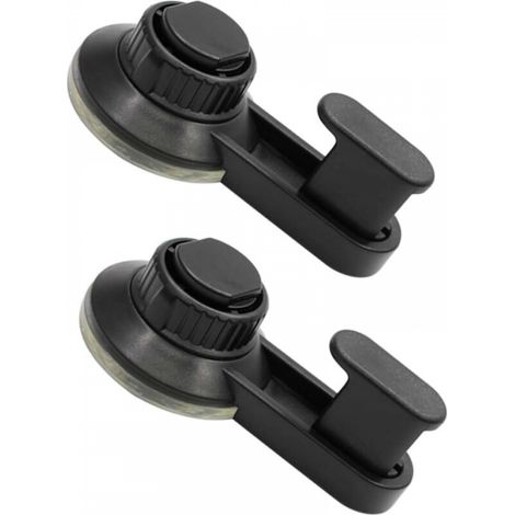 2 Pièces Crochets Ventouse Réutilisables de Supports pour Manteaux Serviettes Peignoirs Accessoires de Salle de Bain Cuisine Noir (1/5)