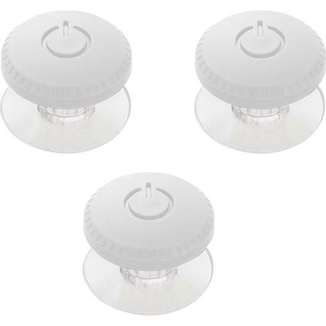 Lot de 3 boutons de réservoir de toilette, boutons-poussoirs de toilette, poignées de tiroir multifonctions, poignées de porte élégantes pour la maison, bouton de chasse d'eau-White