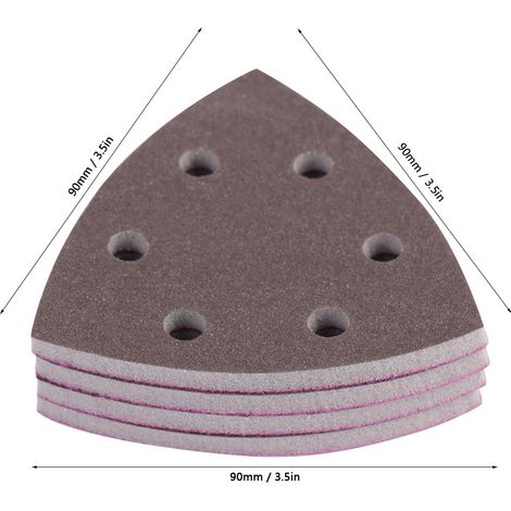 Lijadora neumática/eléctrica universal de 90  90  90 mm, 6 orificios, esponja triangular roja, 4 unidades a la venta (300-400) (1/3)