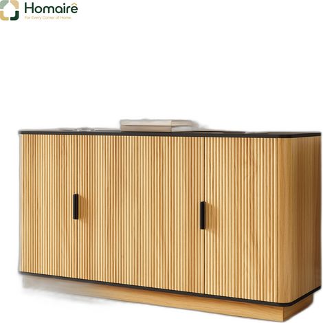 Flur- Garderobenschrank natur aus Polyester 139 x 40 x 75 cm HOMAIRE (1/5)
