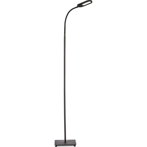 Lampe sur pied salon, platine LED 8W, luminosité réglable, tête flexible, choix de lumière: blanc chaud, neutre ou froid, fonction TOUCH, lampadaire moderne chambre bureau salle à manger (1/5)