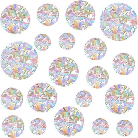 Suncatcher Sticker 8Pcs Sticker Vitre Anti Collision Autocollant Fenêtre arc en Ciel, Suncatcher Sticker Fenetre Statique Cling pour Cuisine Salle à Manger Chambre (1/5)