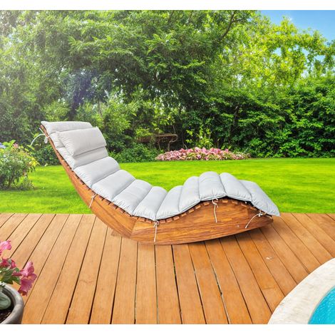 CASARIA® Sonnenliege Klappbar Wetterfest Holz 160kg Belastbarkeit Pflegeleicht FSC®-zertifiziert Akazie Garten Balkon Sauna Liege Holzliege Relaxliege 195x60cm (1/3)
