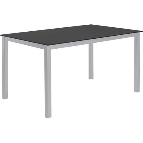 Mesa para cocina, comedor fija acabado cristal negro, 140cm(ancho) 75cm(altura) 90cm(fondo).