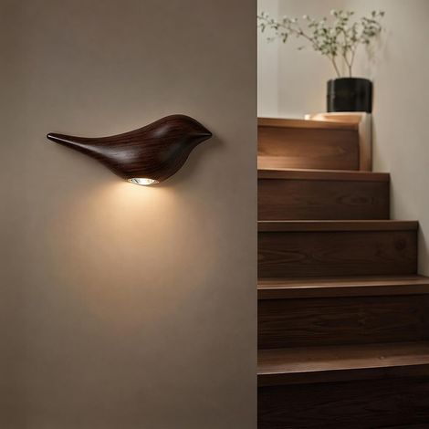 Lampe de nuit LED rechargeable 1200 mAh 3 modes de couleur en forme d'oiseaux Lampe murale magnétique multifonction pour chambre d'enfants âgés (1/5)