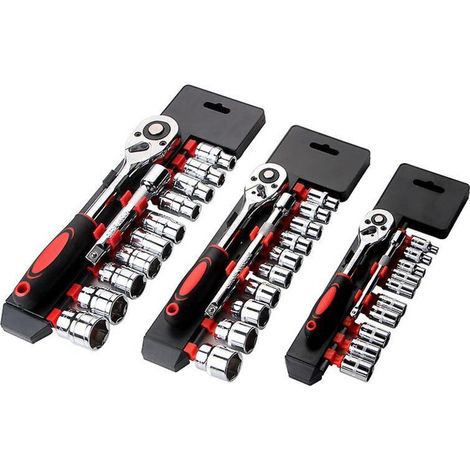 1/4" Cr-V Universal-Steckschlüssel für Fahrzeuge und Fahrräder mit Drehmomentschlüssel