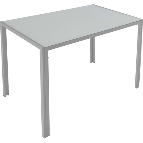 Mesa Fija de Cocina Cica color blanco de cristal 105x75x60 cm (1/2)