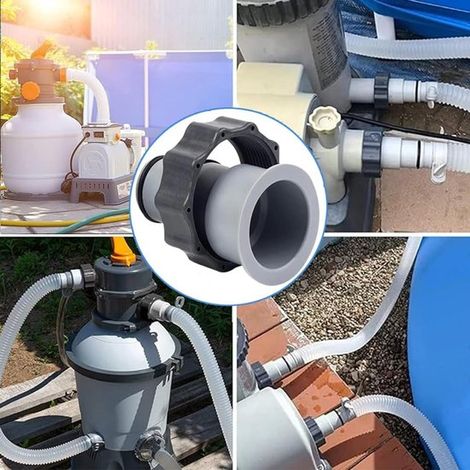 Set di adattatori per piscina,2 pezzi,set di collegamento,adattatore per tubo flessibile per pompe,32-38 mm,accessori per piscina (1/4)