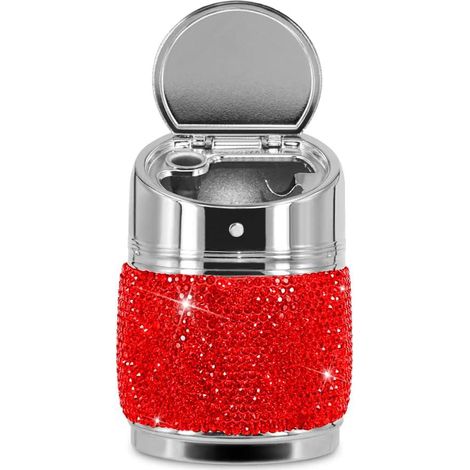 Cendrier de Voiture avec LED Bleue, Portable, Anti-Odeur, Compatible Porte-Gobelet pour la Plupart des Véhicules (1/5)