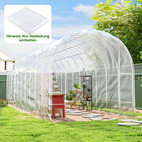 Couverture plastique pour serre, 8 x 10 m, bâche pour recouvrir les plantes, résistante aux UV, imperméable (1/4)