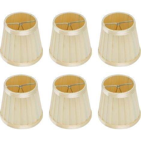 Small lampshade, fabric lampshades, lampshades, lamp covers, mini lampshades, set of 6 small clip-on lampshades for wall sconces, candle holders, chandeliers, 8.5x12x11cm (1/5)