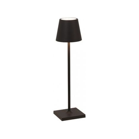 Lampada a led da tavolo Poldina Pro Micro Nero ricaricabile e dimmerabile con batteria fino a 12 ore