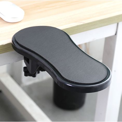 Coussin repose-bras pour ordinateur, repose-bras amovible, support de main noir réglable, permet de poser le bras sur une table d'ordinateur, offre une rotation à 180° (1/5)