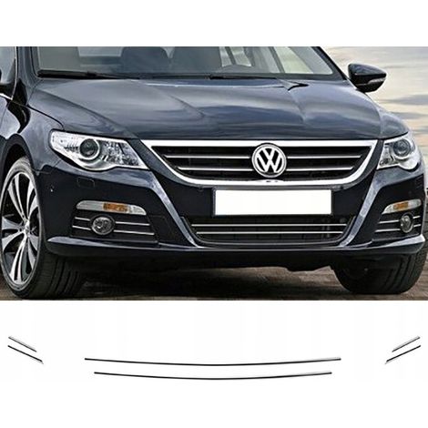 Grille de pare-chocs chromée pour VW Passat CC – Ajustement précis – Élégant éclat chromé – Installation rapide avec ruban adhésif 3M