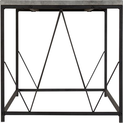Athens Rectangular Coffee Table - L45 x W100 x H45 cm - Concrete Effect/Black (1/4)