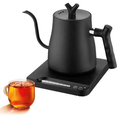 1L Bouilloire à col de Cygne Intelligente, 1000W Bouilloire électriques Gooseneck avec Contrôle de 7 Températures(45-100°C), Lébullition Rapide, Bec Précis Anti-Fuites, pour Café et Thé (1/5)