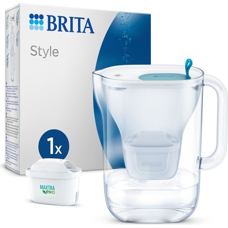 Carafe Filtrante - Style Cool - Bleu - 2.4L - avec 1 x Maxtra Pro Pure Perfromance (1/5)