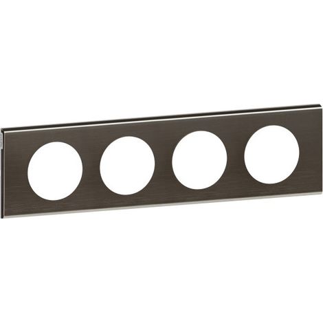 Legrand 069034 Placca Céliane Materiale Nichel Nero - 4 posti
