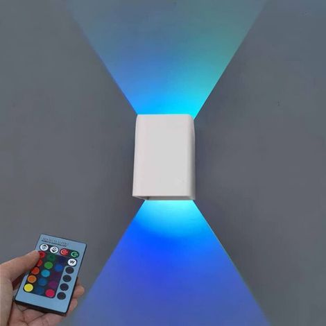 5W LED wall light for indoor use - Ambient light with RGB dimmer - Modern downward light - Aluminum wall light for living room, bedroom, staircase. (1/5)