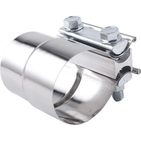 Aougo – Collier d'échappement en acier inoxydable 2,5 pouces – Raccord étanche pour tuyau d'échappement – Installation facile et réutilisable