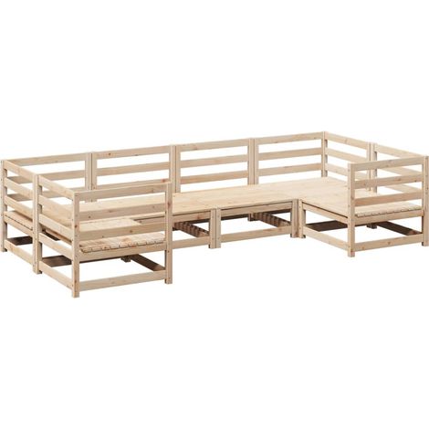 Maison Exclusive - 6-tlg. Garten-Sofagarnitur Massivholz Kiefer