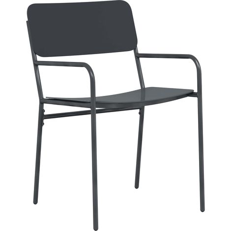 Maison Exclusive - Gartenstühle 2 pcs Anthrazit 51 x 55 x 81 cm S (1/5)