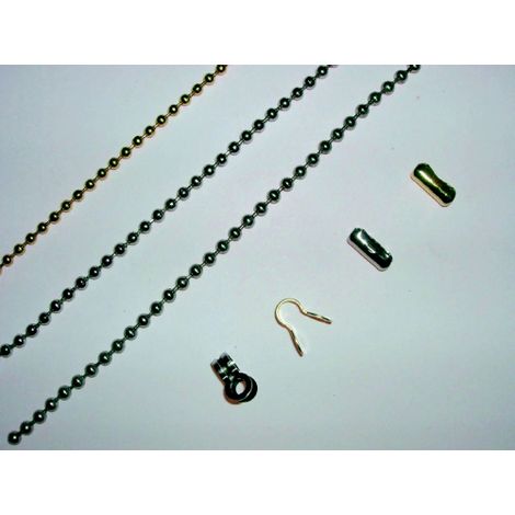 25 mt catena a perline ottone nichelato   3,5 mm ricambio idraulica