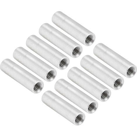 Lot de 10 rondelles cylindriques filetées en alliage d'aluminium, adaptées aux maquettes de quadricoptères DIY, M4 x 0,7 mm, 22 mm (1/5)