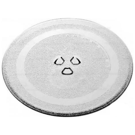 Plato Cristal Microondas Ø 255mm Balay 260948  Sistema Arrastre Trébol  Para Mod. 3WG2421, 4WG214A, 3WG19X y Lynx