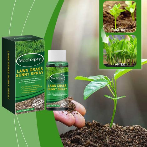 Engrais pour gazon vert, usage extérieur et intérieur, favorisant la croissance des racines et apportant des nutriments aux pelouses et plantes à feuilles – 60 ml (1/5)