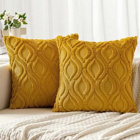 Filiyano – oreiller 45x45cm curcuma – Lot de 2 taies d'oreiller 45x45cm curcuma (1/5)