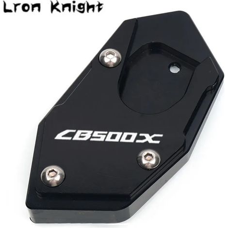 (CB500x Noir) Compatible avec HONDA CB500X CB500F CB 500X CB 500F CB500 X / F Moto Béquille latérale CNC Extension de béquille Plaque de support Agrandit maxpower (1/4)