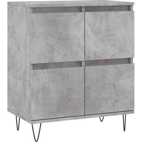 Buffet Meuble de rangement Gris béton 60x35x70 cm Bois d'ingénierie (1/5)