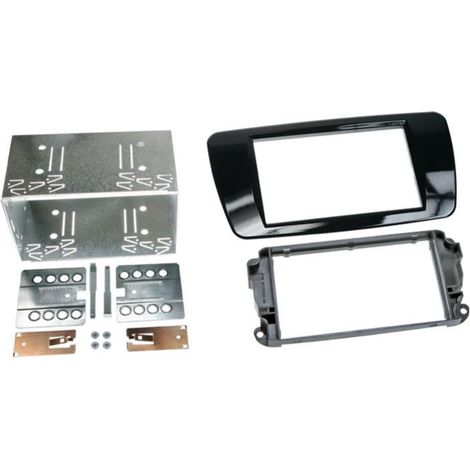 Kit Facade Autoradio KA942 compatible avec Seat Ibiza ap08 - Noir brillant