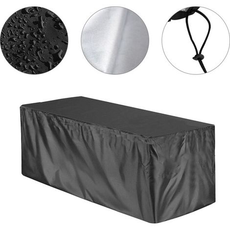 Housse Rangement Jardin – 123x62x55 cm – Oxford 210D – avec Fermeture Éclair, Anti-UV