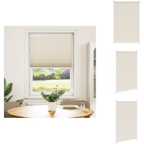 Plissee Faltrollo Rollo Plisseerollo 80x125cm Creme - Rollos - Plissee - Faltrollo - Rollo