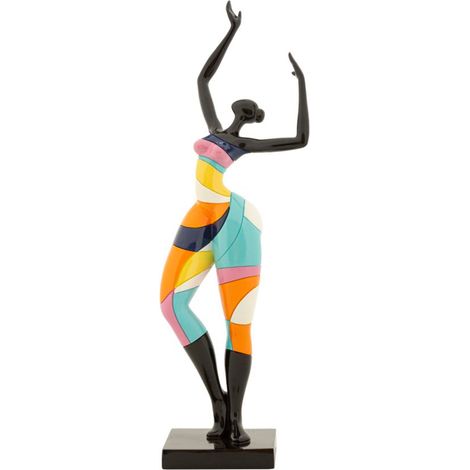 Scultura decorativa in resina multicolore, 12,5x10x38 cm – Donnina Dance Rubic (1/5)