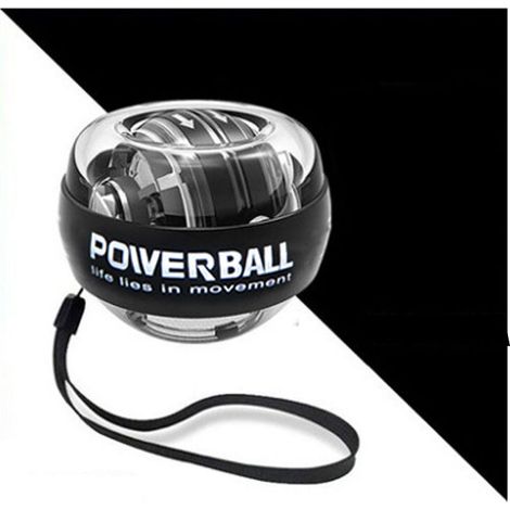 Powerball Autostart Collection - Appareil d'exercice pour la Préhension et Les Avant-Bras, Renforce Les Muscles des Avant-Bras, Rééducation Douleur au Poignet, Fractures du Poignet(Platinum Black No