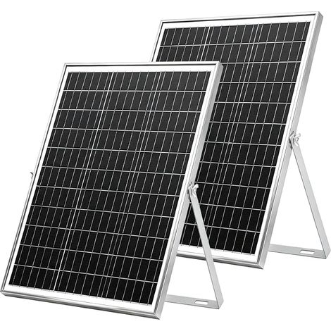 SHUNLEE Panneau solaire 60 W (30 W x 2), panneau solaire pour ventilateur de plafond solaire avec éclairage pour l'extérieur (1/5)