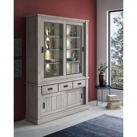 CRISTALLIERA MOD. ANTHONY CM 150X40 H. 203 ANCONA OAK (1/5)