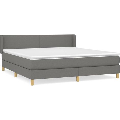 Maison Exclusive - Boxspringbett mit Matratze Dunkelgrau 160x200