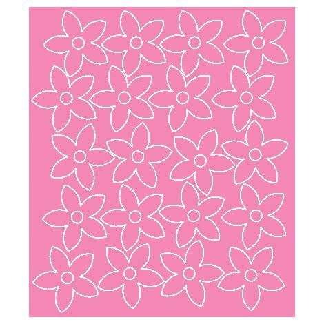 Wandaufkleber, Fensterblumen, 20 Stück, rosa, matt