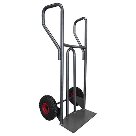 Sackkarre aus Stahl, 400 kg Tragkraft - Pannensichere Räder, spurlos, geräuscharm. - DVPF400-RINC