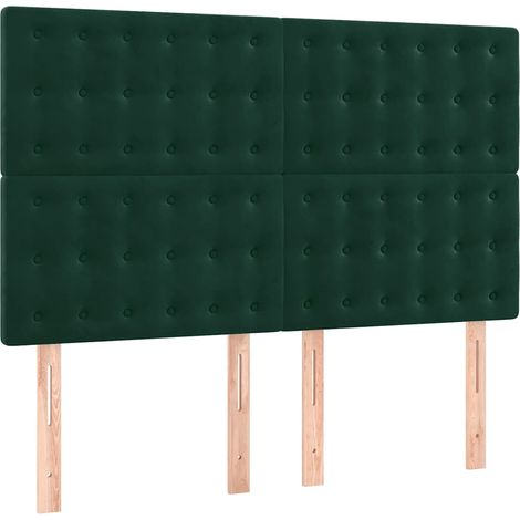 Maison Exclusive - Tête de lit Vert foncé 144 x 5 x 118/128 cm Velours (1/5)