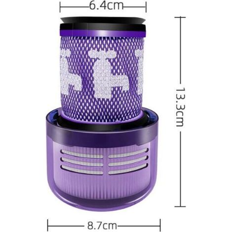 Lot de 2 Filtres de Rechange pour Dyson V12, Detect Slim Absolute Extra/Total Clean/Fluffy Aspirateur Accessoires, Accessoire pour Aspirateur de Nettoyage Domestique (1/4)