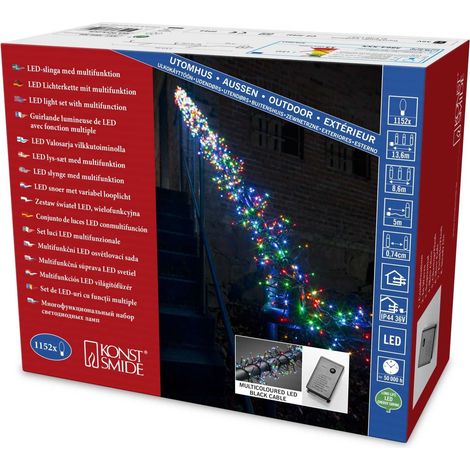 Konstsmide 3864-500 Büschellichterkette Außen netzbetrieben Anzahl Leuchtmittel 1152 LED Mehrfarbi (1/5)
