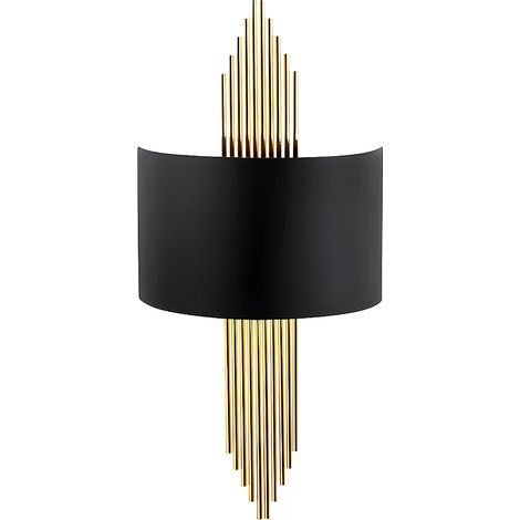 Applique art déco en métal noir et doré - L. 22 x H. 75 cm - SANGARIUS (1/5)