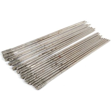Ensemble de foret de diamant, 20PCS 1mm diamant enduit Lapidary Forets Bits Aiguille solide pour bijoux Agate (1/5)